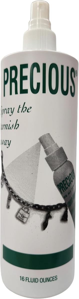 Limpiador de joyas preciosas, 16 fl oz. Elimina el deslustre plateado, limpia las joyas | Elimina instantáneamente el deslustre plateado con un rociado. Limpia metales preciosos y piedras preciosas sin dejar residuos. Más de 250.000 unidades vendidas desde 1985.