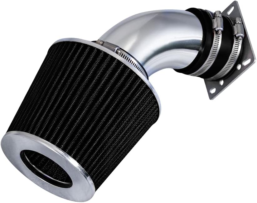 RSG CHROME PIPE with BLACK Short Ram Intake Kit with Filter Compatible For 98-01 Ford Ranger Mazda B3000 3.0L V6