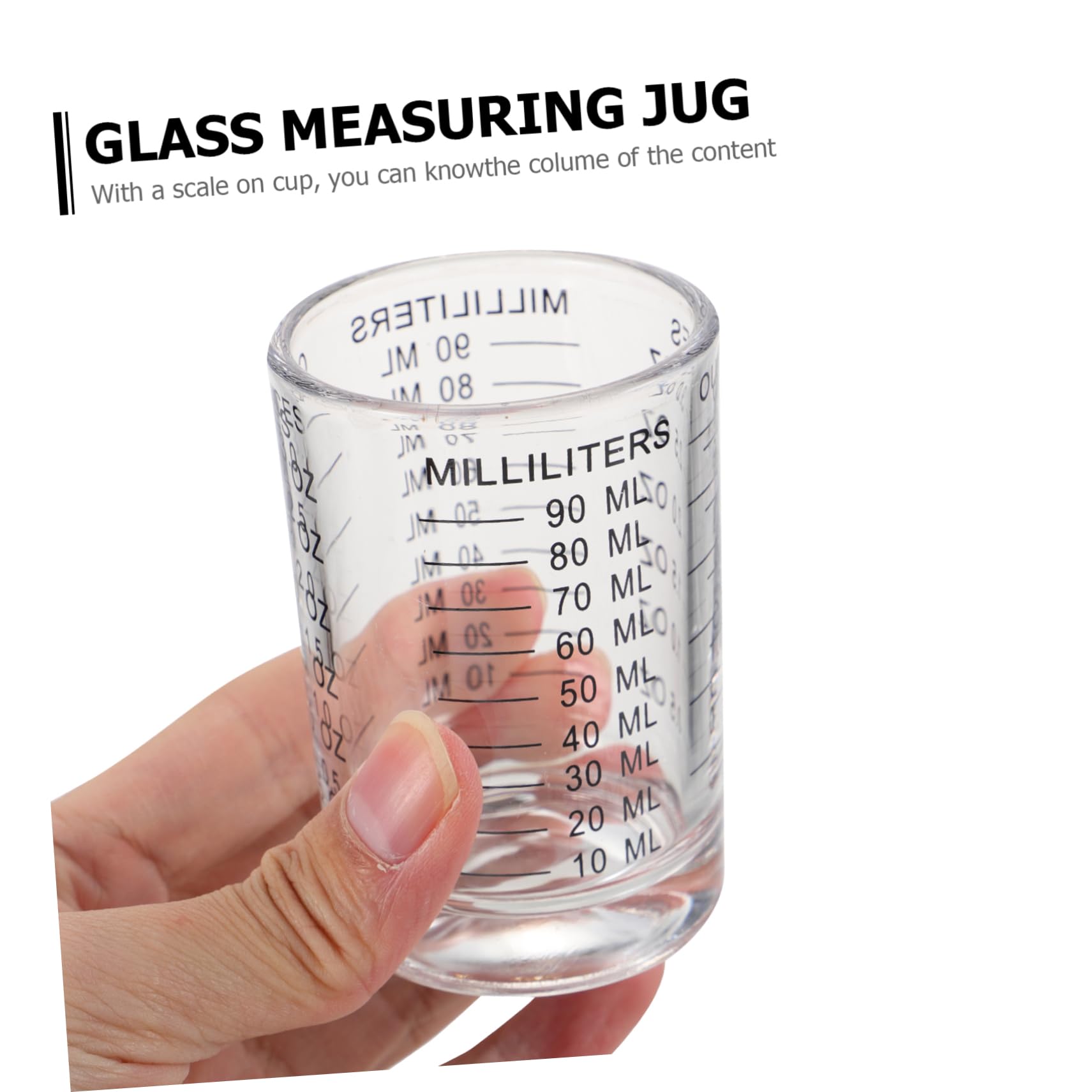 Veemoon 3stücke Milchmessglas aus Glas mit Skala Transparente Messbecher für Haushalt und Backwerkzeug Lebensmittelecht und Wiederverwendbar