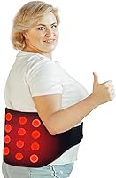 Vista 6 de UTK Almohadilla térmica para aliviar el dolor de espalda baja almohadilla térmica infrarroja lejana con piedra preciosa natural cinturón