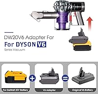 Vista 3 de Adaptador DW20V6 - Compatible con aspiradoras Dyson serie V6 y para batería de litio DeWalt 20V
