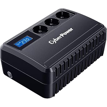 CyberPower BU650EULCD Line-Interactive UPS 650VA/360W for Home and Office AVR Automatic Voltage Regulation LCD Display 3 Schuko Simulated Sine Wave EMI/RFI Filter GreenPower Bypass Black