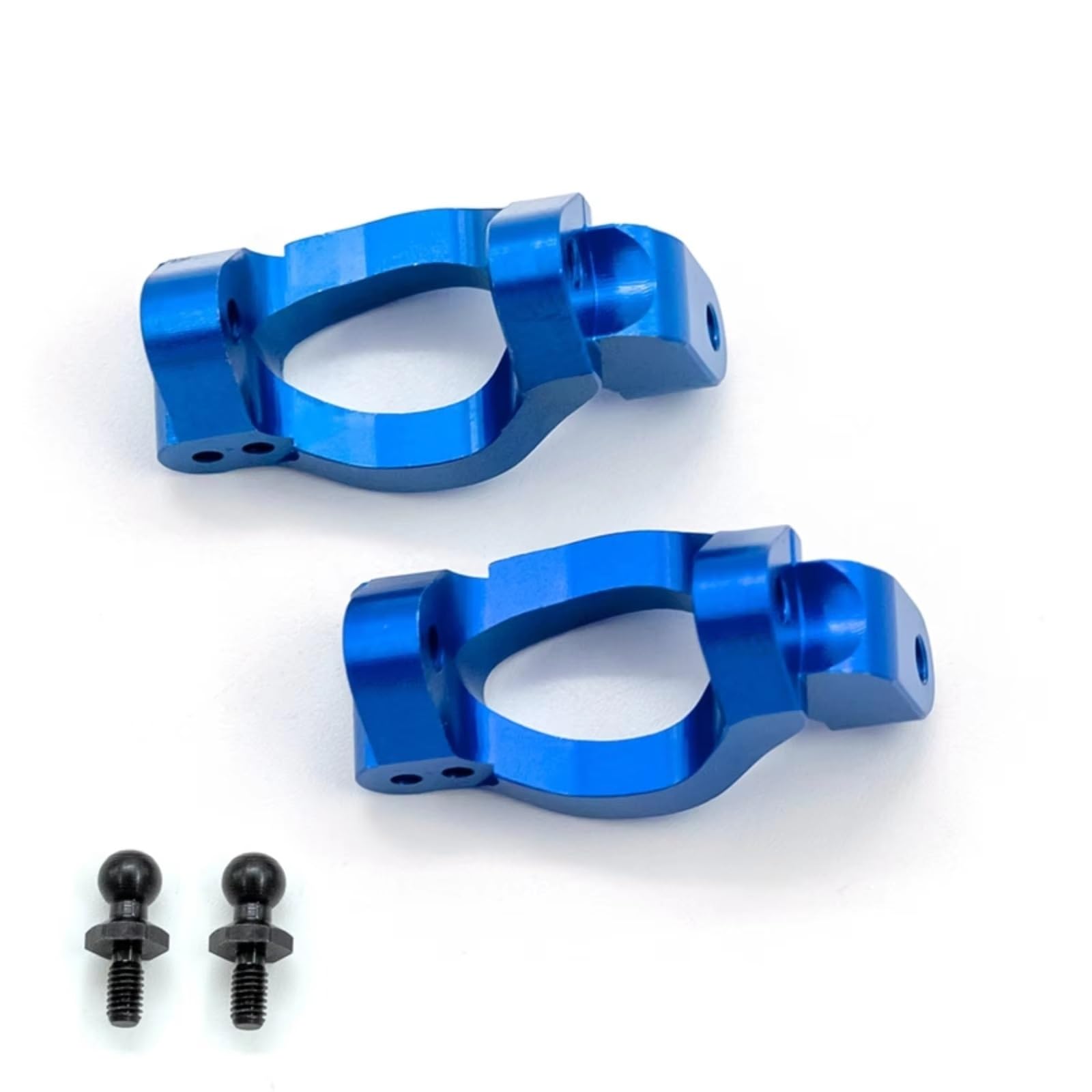 Accesorios Coches RC Compatible con TRAX4 para LaTx para Teton para Desert 1/18 RC Coche Bloques De Ruedas De Aluminio C-Hubs Bloque De Dirección Portaejes Conjunto De Tazas(Blue)