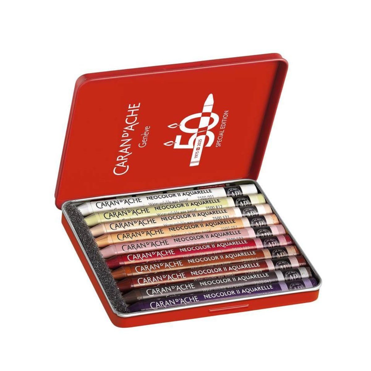 Caran d'Ache NEOCOLOR II Watercolour Pastel Set, 10 Pens, Portrait