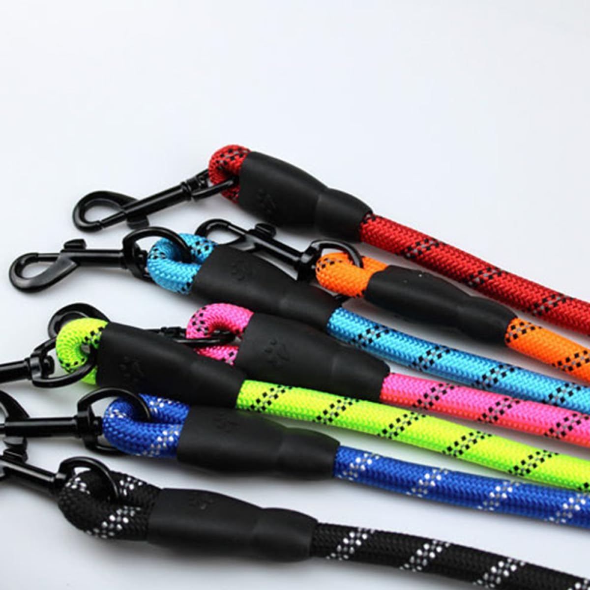 Alasum Correa de Tracción para Perros y Mascotas Reflejos, Cuerda de Remolque Redonda de Nailon para Entrenamiento, Control y Comodidad en Paseos Diarios y Senderismo