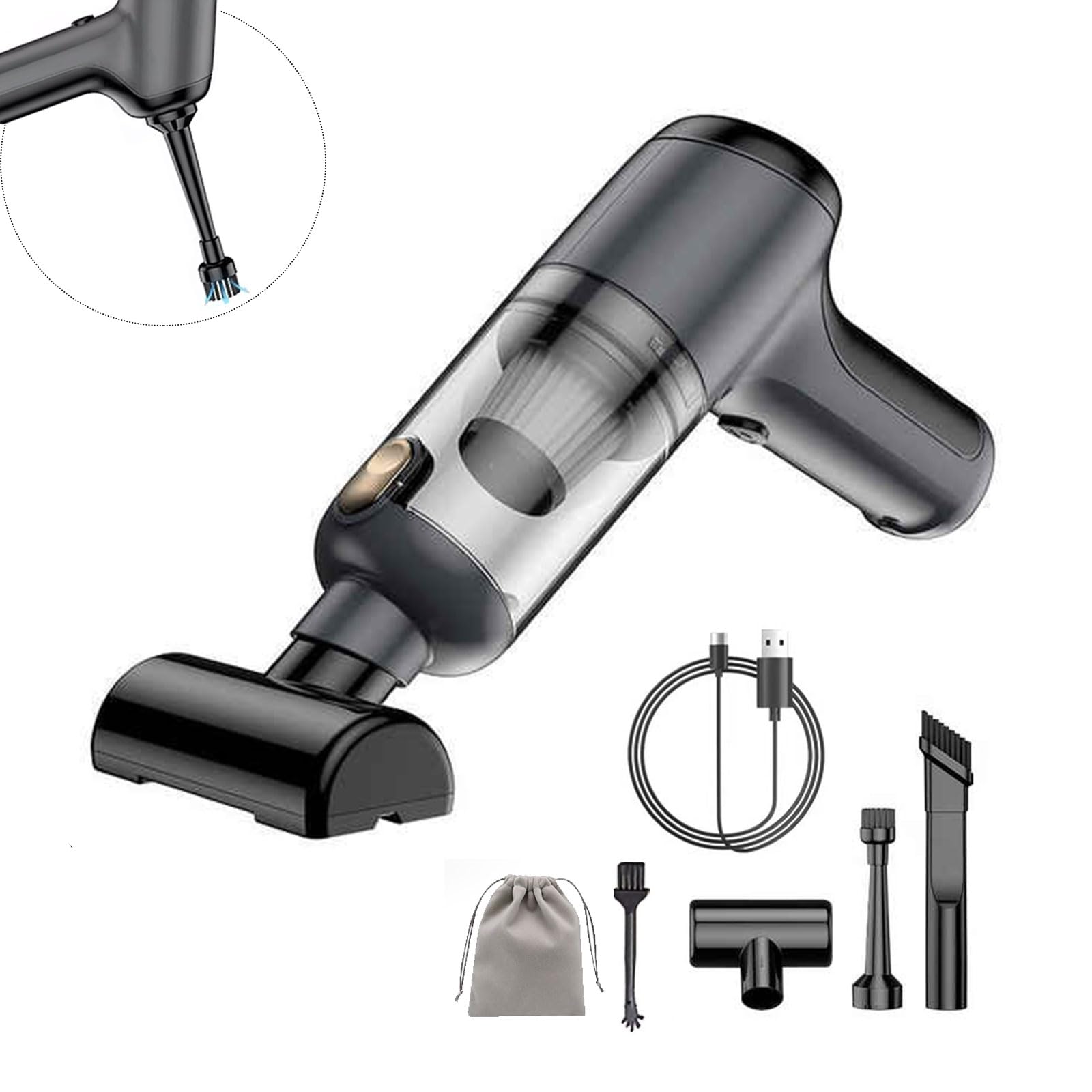 Amazon.co.jp: CHOLANG ミニカー掃除機 ハンドヘルド掃除機