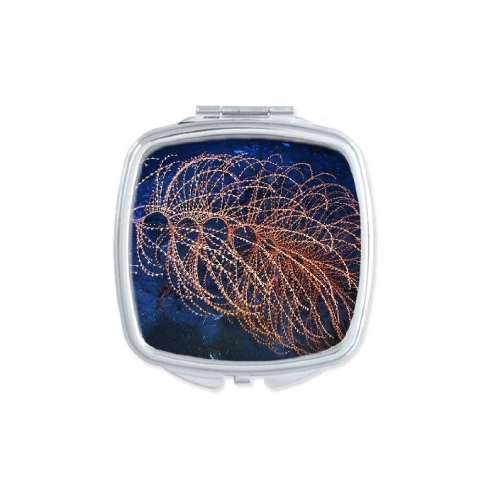 Miroir de maquillage compact motif eau pour des retouches beauté faciles lors de vos voyages