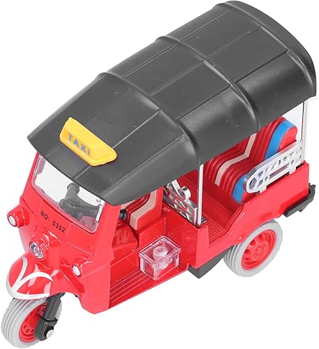 Triciclo de juguete, Tire hacia atrás Triciclo tailandés Simulación Aleación Tuk Tuk Modelo de coche de juguete Juguete de vehículo para niños