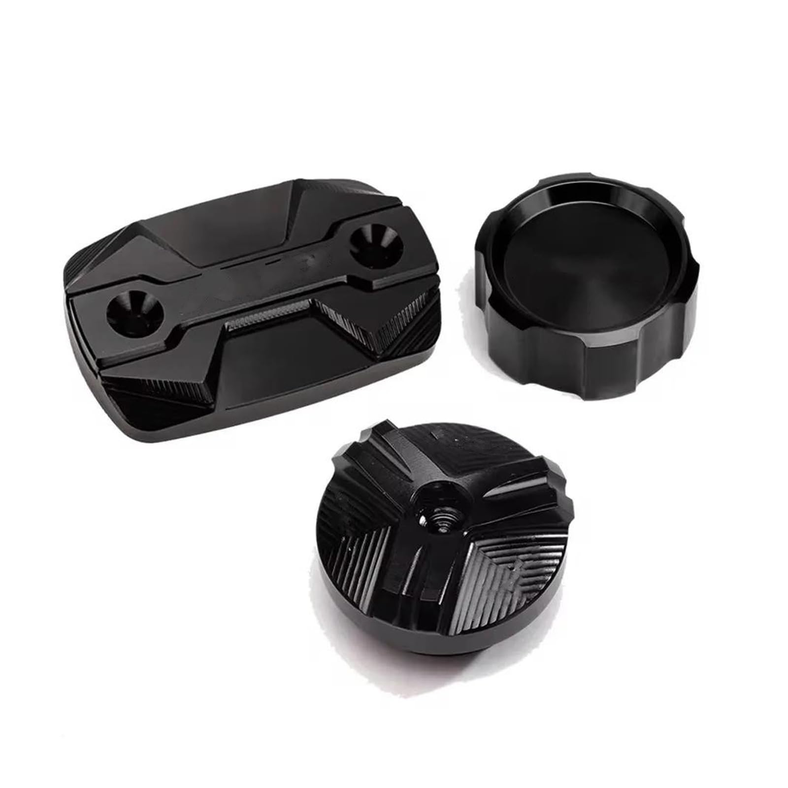 Tapón Llenado Aceite Del Motor Para R3 YZF-R3 YZFR3 2015-2025 Tapa Del Depósito De Líquido De Freno Delantero Y Trasero Protector De La Cubierta Del Cilindro Tapa De Llenado De Aceite(Negro,A)