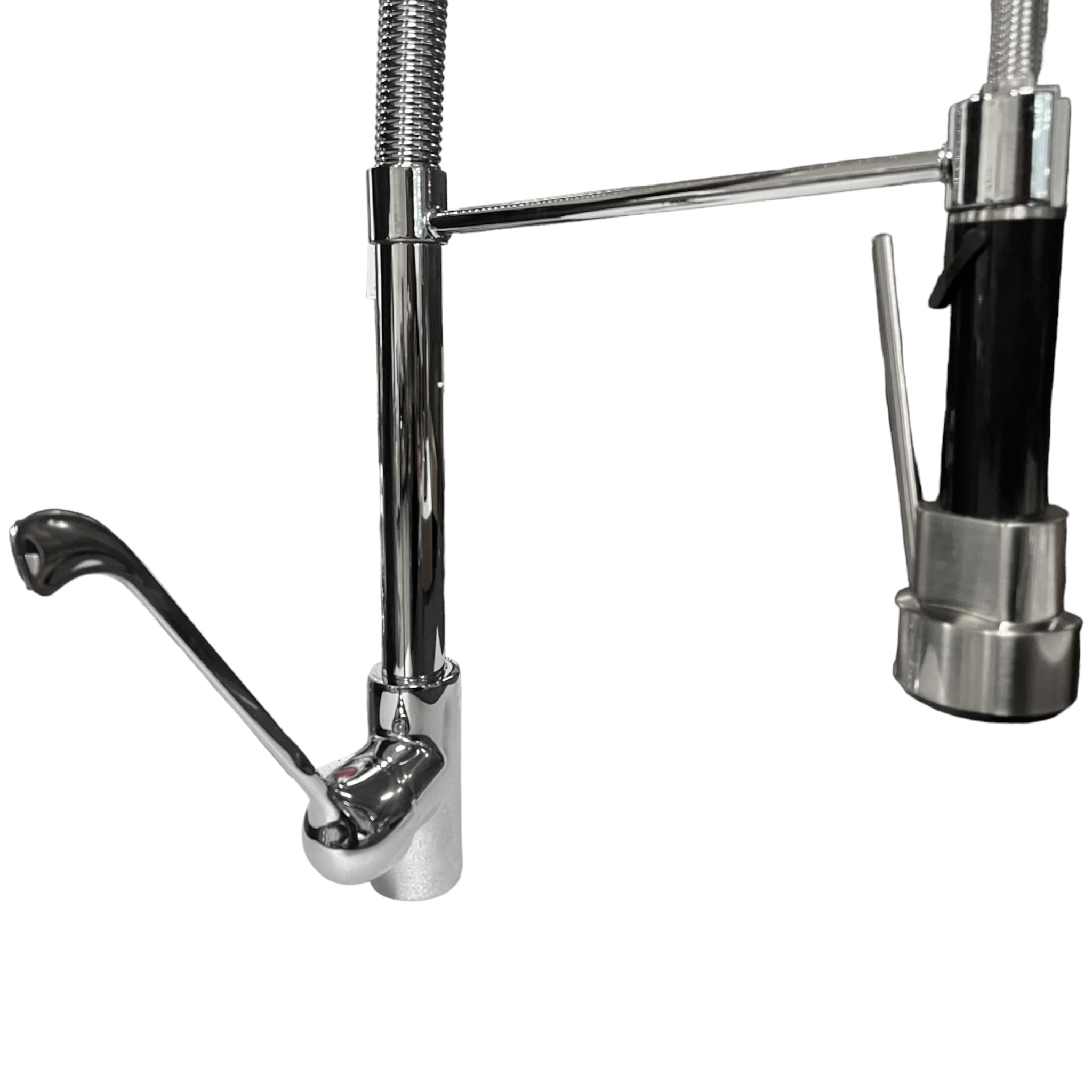 BAGNOCLIC | Miscelatore cucina industriale | Acciaio inox, leva lunga, doccetta con leva | Controllo preciso, installazione semplice | Rubinetto professionale versatile