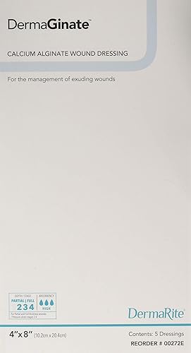 Dermarite Industries Deracinate Alginato de calcio, 4 x 8, 5 unidades
