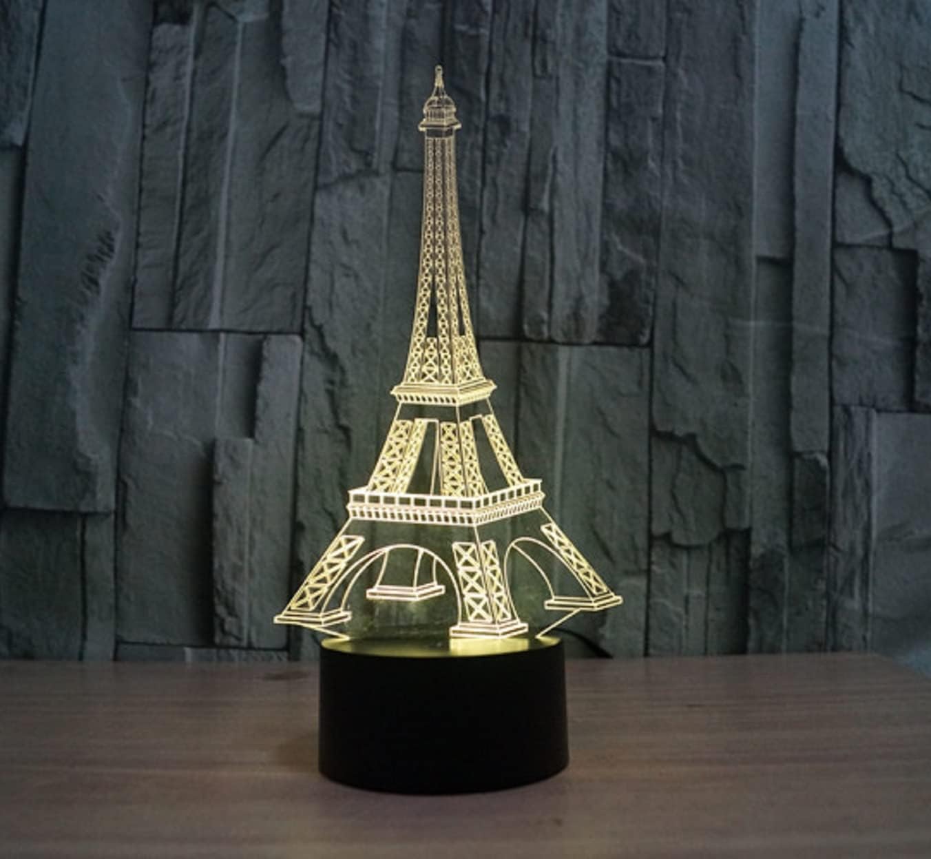 Night Light for Kids 3D Eiffel Tower Led Lamp with Remote Control 16 Color Changing Xmas Birthday Gift for Child