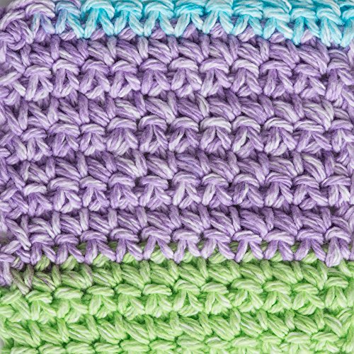 Image of Lily Sugar and Cream Cotton Yarn, Violet Stripes, 2 oz.