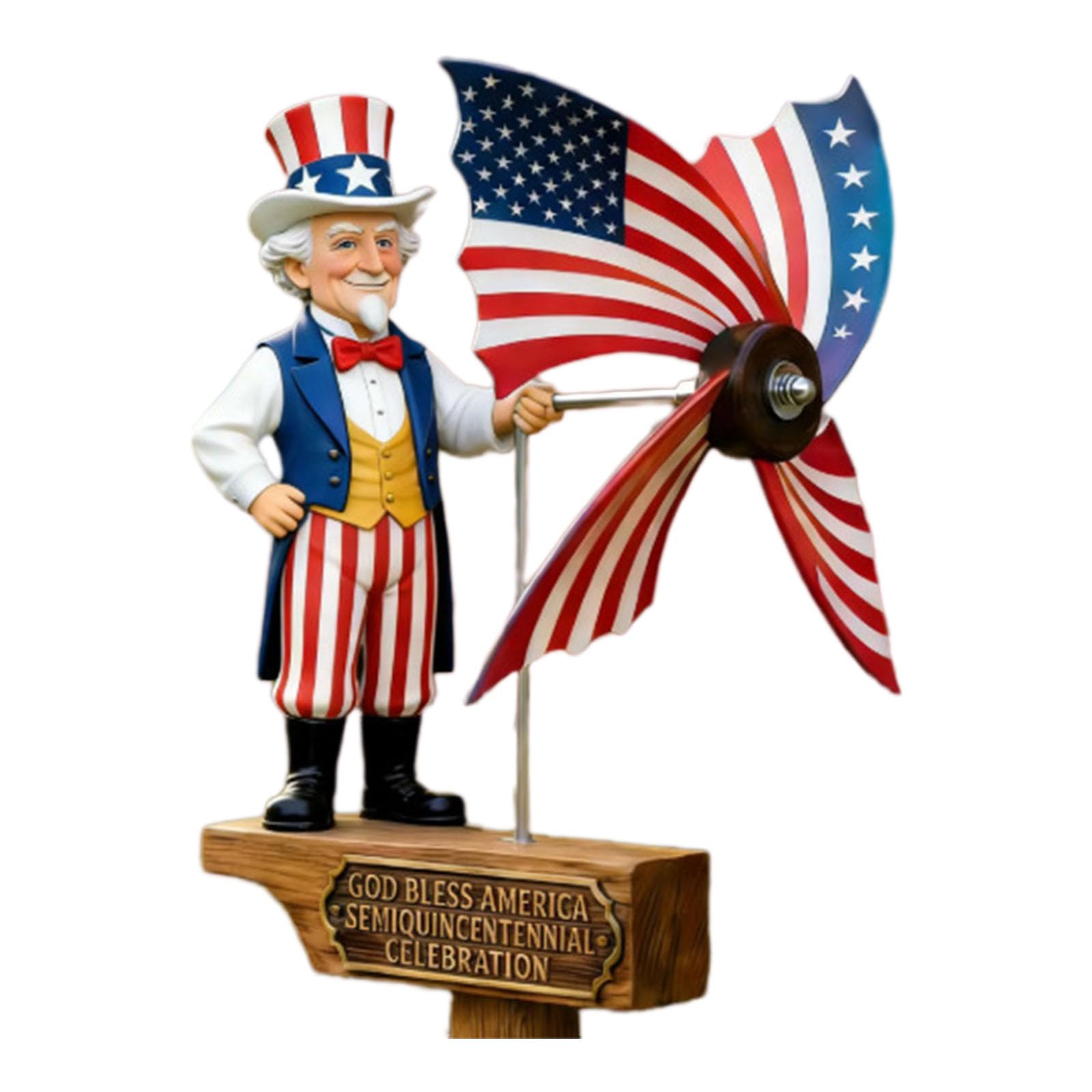 Zbiianxer A 4Th Of July Decorations 250Th Nniversary Wind Spinner Patriotics Outdoor Decorations Yard Rt Ornament For Lawns Garden Patriotics Outdoor Metal