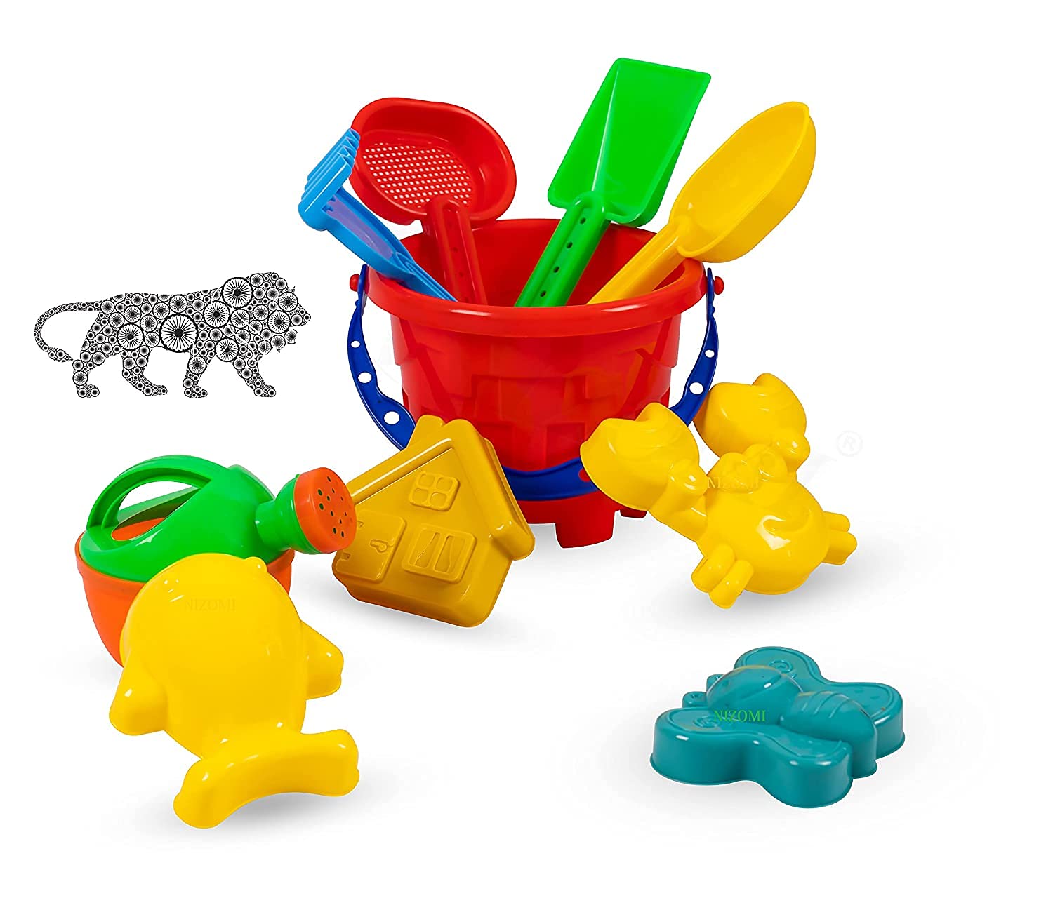 Nizomi Toy Figure Beach Send Garden Toys 10Pc Color Mold Castle Toys Recycle Material Indian Made Toys, Also Use Bath Toys Best Gift Family Fun Games (Random Color Send) - Image 8 thumbnail