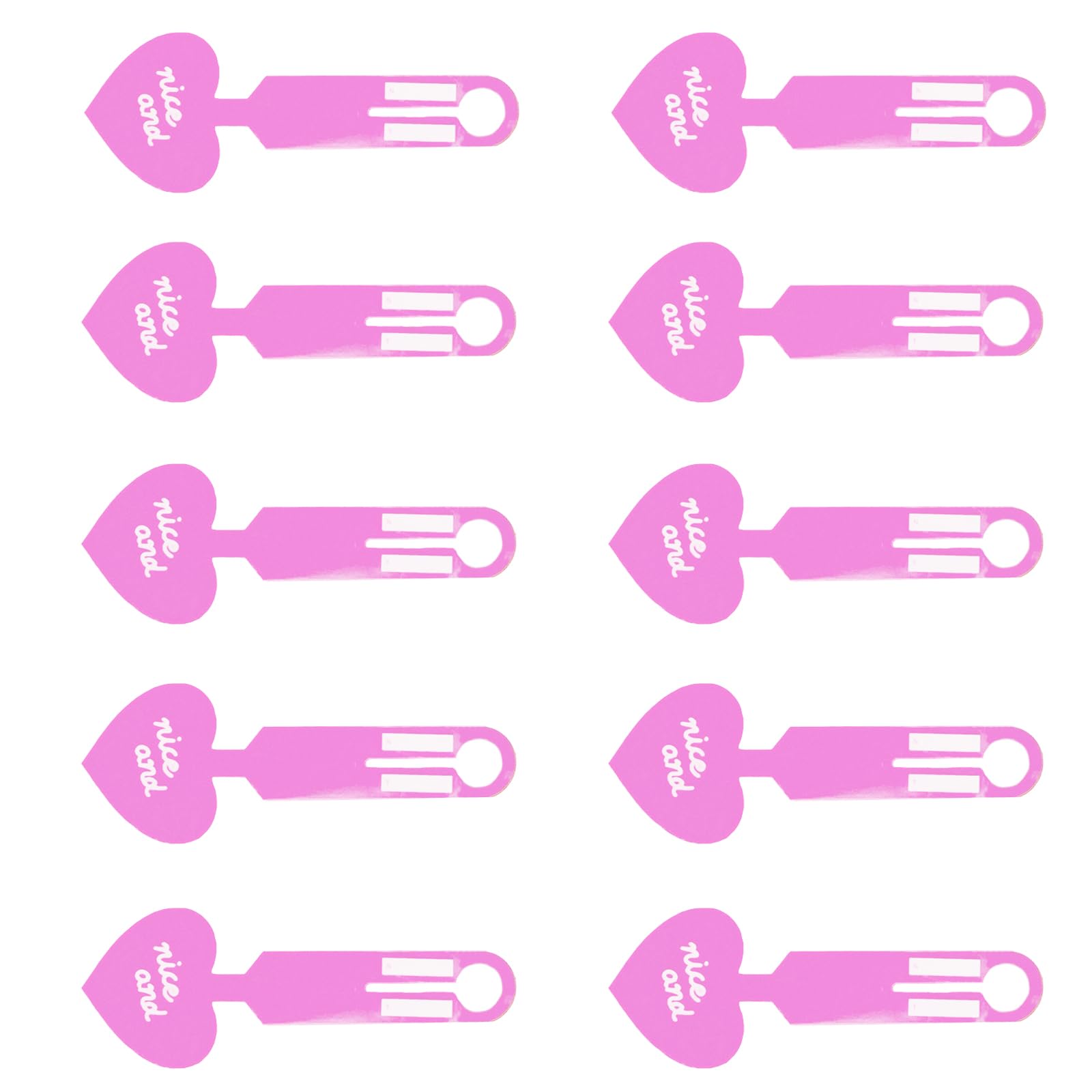 Tsophreniq Phosphor 10Pcs Luggage Labels High Visibility Color Heart Luggage Label Easy Identification For Business Trip Bag Labels