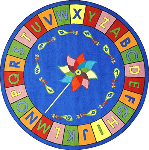 Joy Carpets Alphabet Pinwheel Kids Rug 13'2