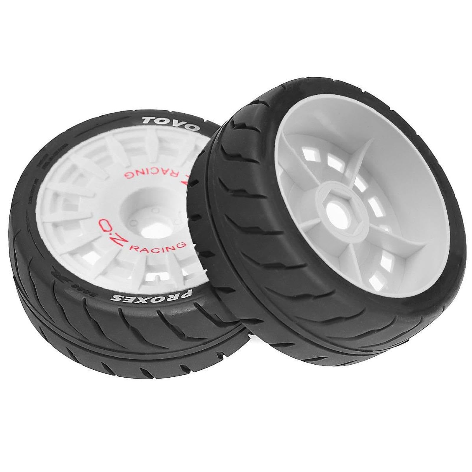 Gomme per Auto RC 4 Pezzi Gomme da Rally per Modelli 1/10 Scalo Materiale PP Resistente Adatto per Gare Fuoristrada E Terreni Accidentati, Bianco