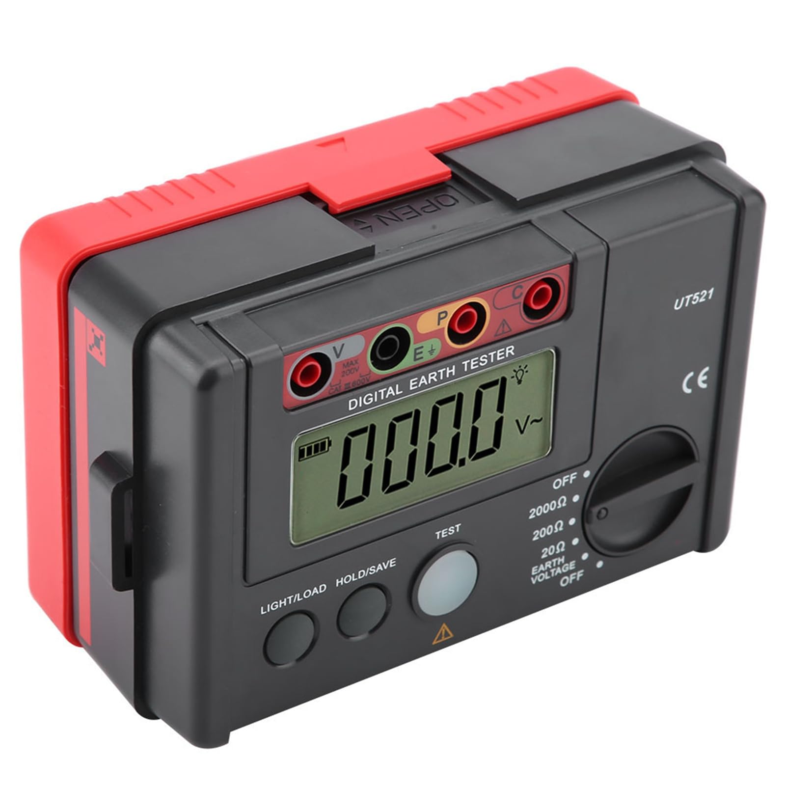 UT521 Earth Tester Erdungswiderstandstester Ohmmeter mit Aufbewahrungsbehälter 50 Hz / 60 Hz