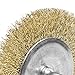 DNA MOTORING TOOLS-00124 4 Inches Brass Coated Bristles Wire Wheel Brush with 0.2-Inch Shank for Rust Paint Removal Surface Polishing