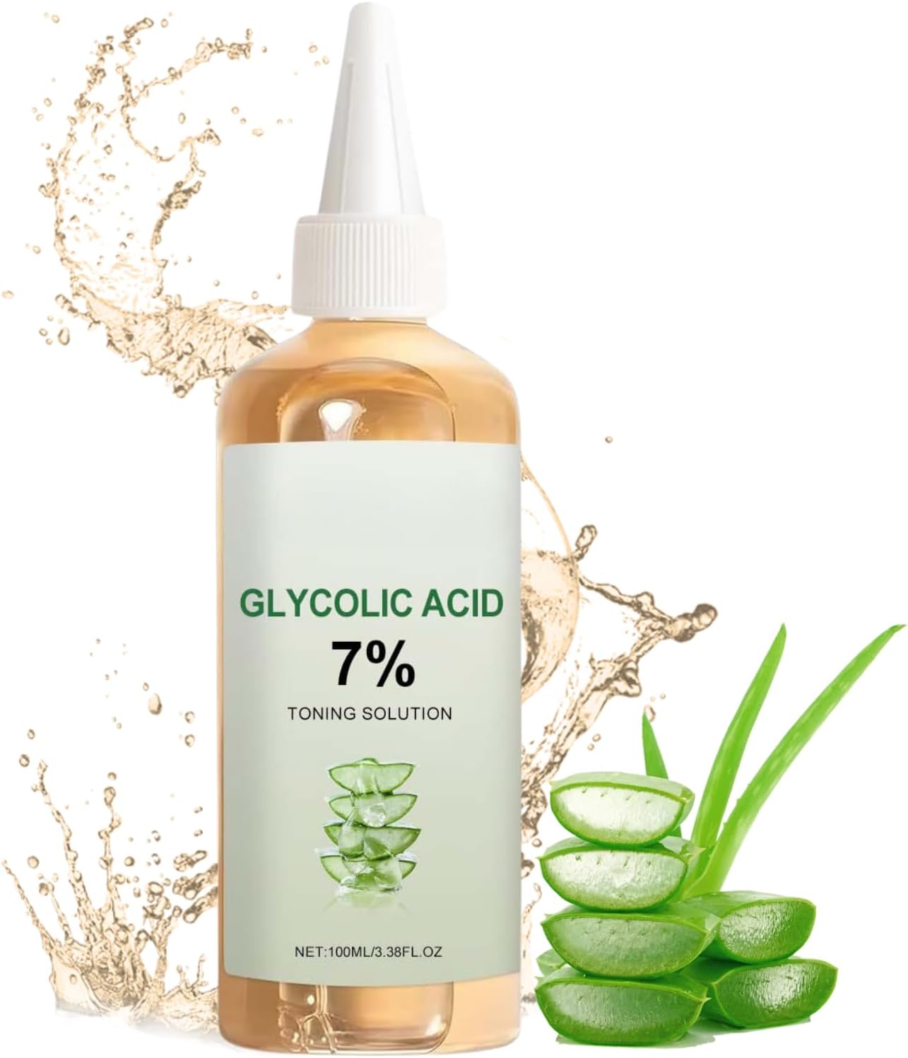 Glycolic Acid Toner for Face, Glycolic Acid Toner, Glycolic Acid 7% Resurfacing Exfoliating Solution for Blemishes and Acne, Exfoliating Toner, Exfoliating Face Toner for Women & Men 100ML