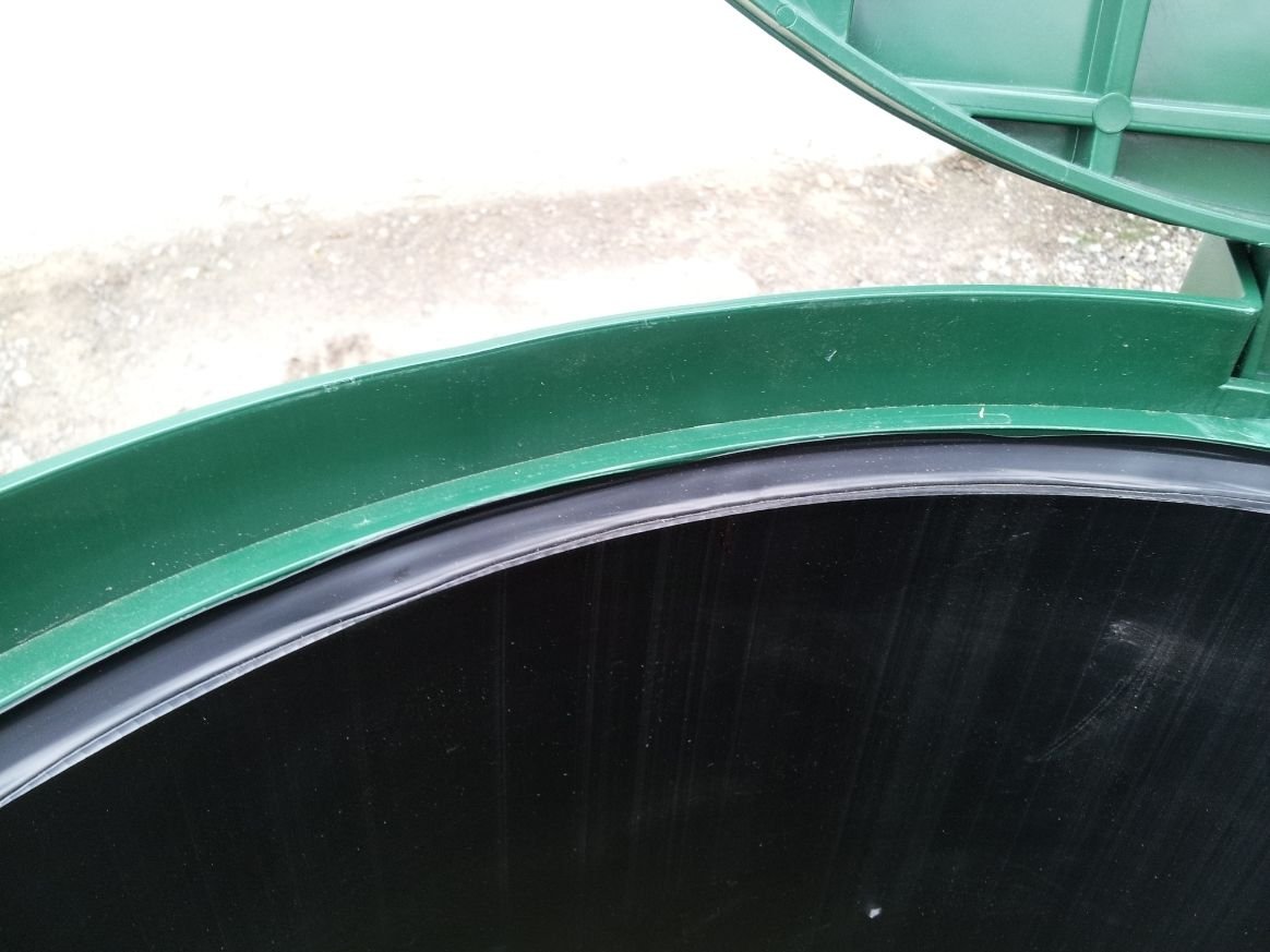 Varile Bac de révision en plastique (sans fond) avec couvercle verrouillable - Charge maximale : 1,5 t - Vert - 60 x 80 cm