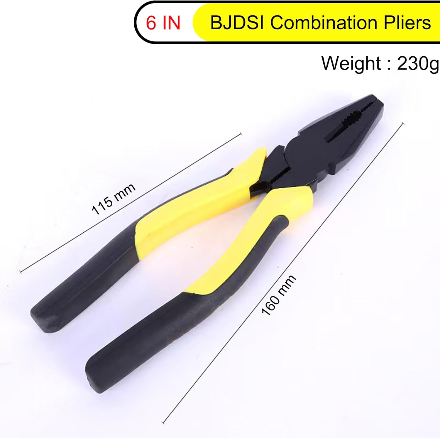 Linemans Pliers 6 inch,Sharp,Rust-Proof,Anti-Slip Handle.