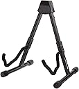 Amazon Basics Adjustable Folding Guitar Stand, A-shape, Fully Assembled - For School Music Program, Concerts & Multiple Users, Black, 8.66 x 15.16 x 3.74 inches