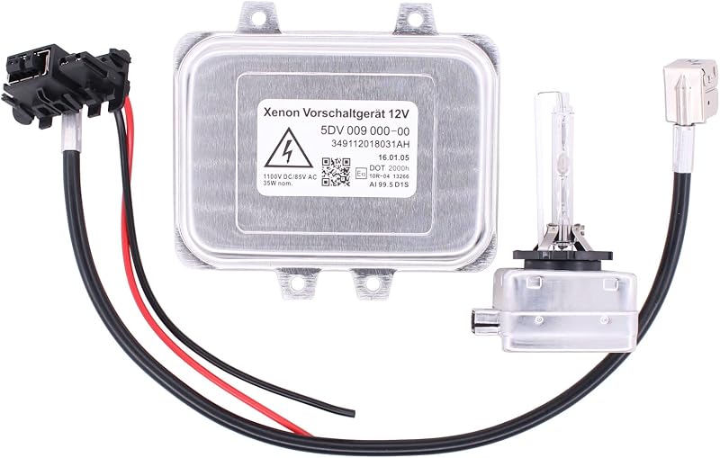 Módulo de controle do reator de farol Xenon NewYall com ignitor, chicote e lâmpada D1S – Kit com 3 itens