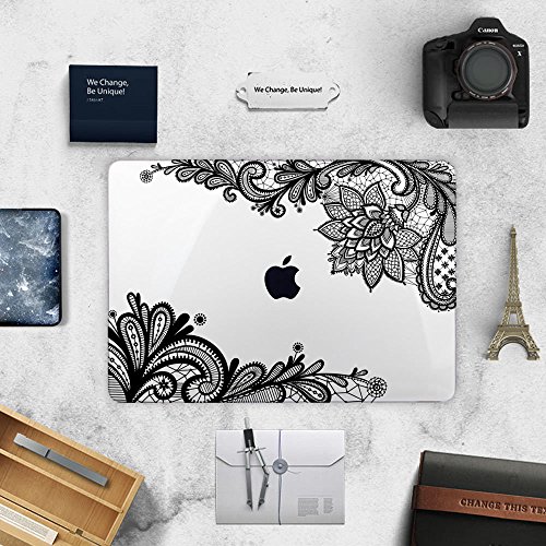 Twol Case For Macbook Air 13 Inch A2337 M1 A2179 A1932, Ultra Slim Hard Shell Case And Keyboard Cover Screen Protector For New Macbook Air 13 Inch 2018 2019 2020 2021 With Retina Display, Fashion Lace #TOP4