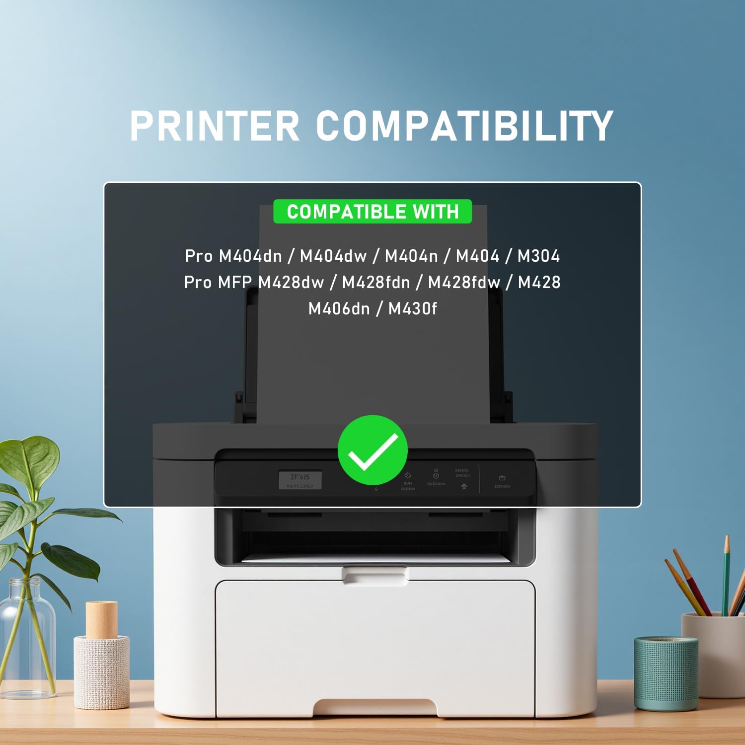 58A Toner Cartridge Black Work with Laser Jet Pro M404dw M406dn Compatible for HP 58A CF258A Toner Cartridges for Pro M404dw M406dn M404dn M404n MFP M430f M428dw M428fdn fdw Printer (1 Black)