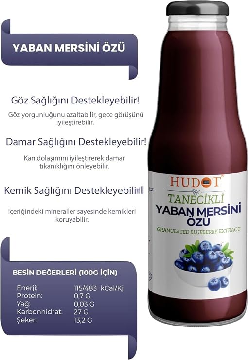 Taneli Yaban Mersini Özü, 1400 gr,HUDOT GURME PREMIUM