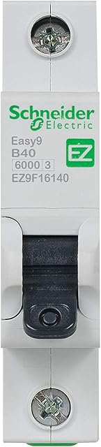 Schneider Electric Easy9 - MCB Miniature Circuit Breaker, 1 Pole, Type B, 6kA Breaking Capacity, 40A, 230V, EZ9F16140