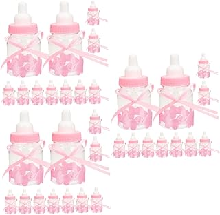 Toyvian 36 Peças Garrafa De Leite Caixa De Doces Garrafa De Leite Para Bebê Garrafas De Leite De Plástico Mini Garrafas De Bebê Lembrancinhas De Chá De Bebê Para Convidados Lembrancinhas