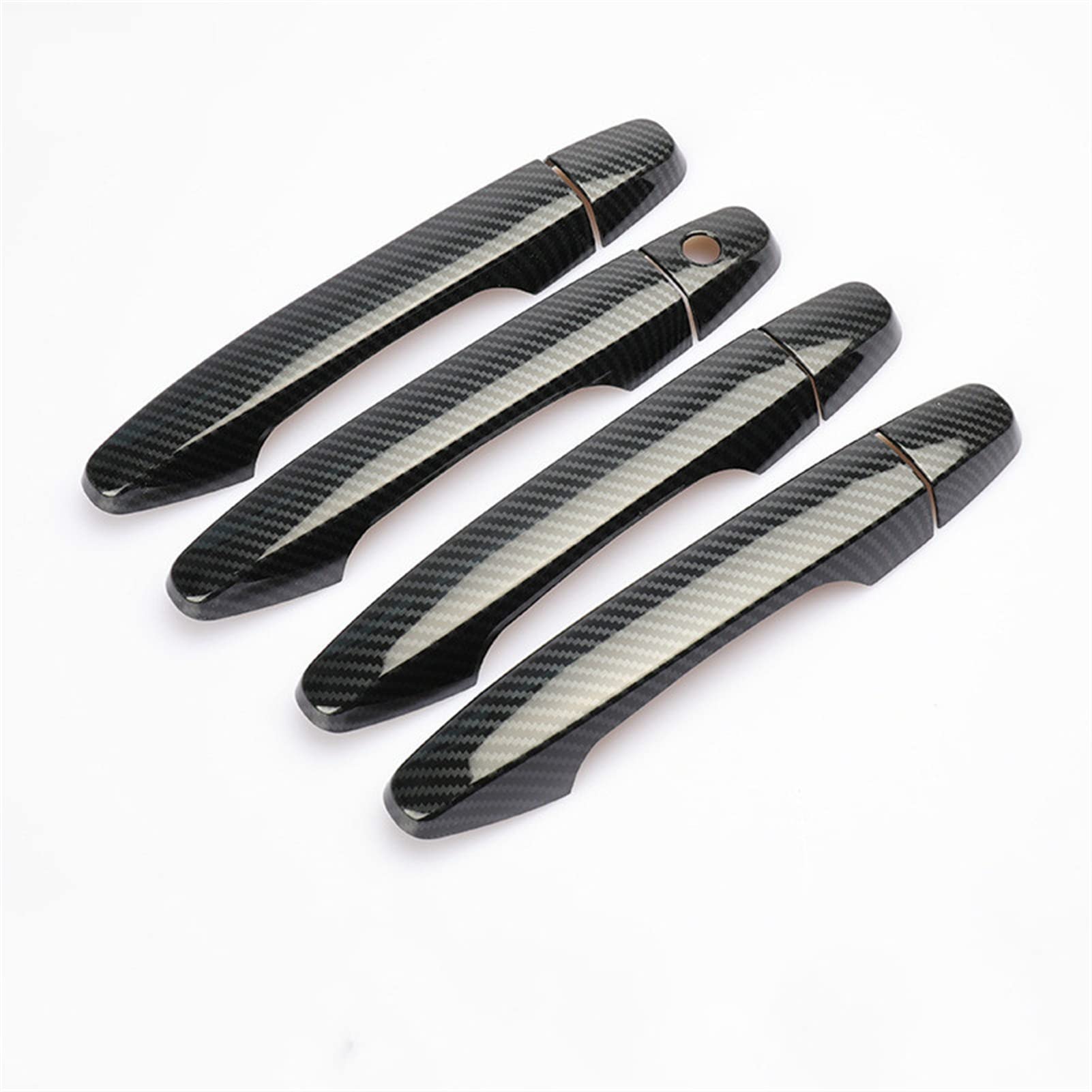 Rinkteea 2 Exterior Car Door Handle For Civic 01-2016 Chrome Carbon Fiber Door Handle Covers Trim Car Styling Accessories(2)
