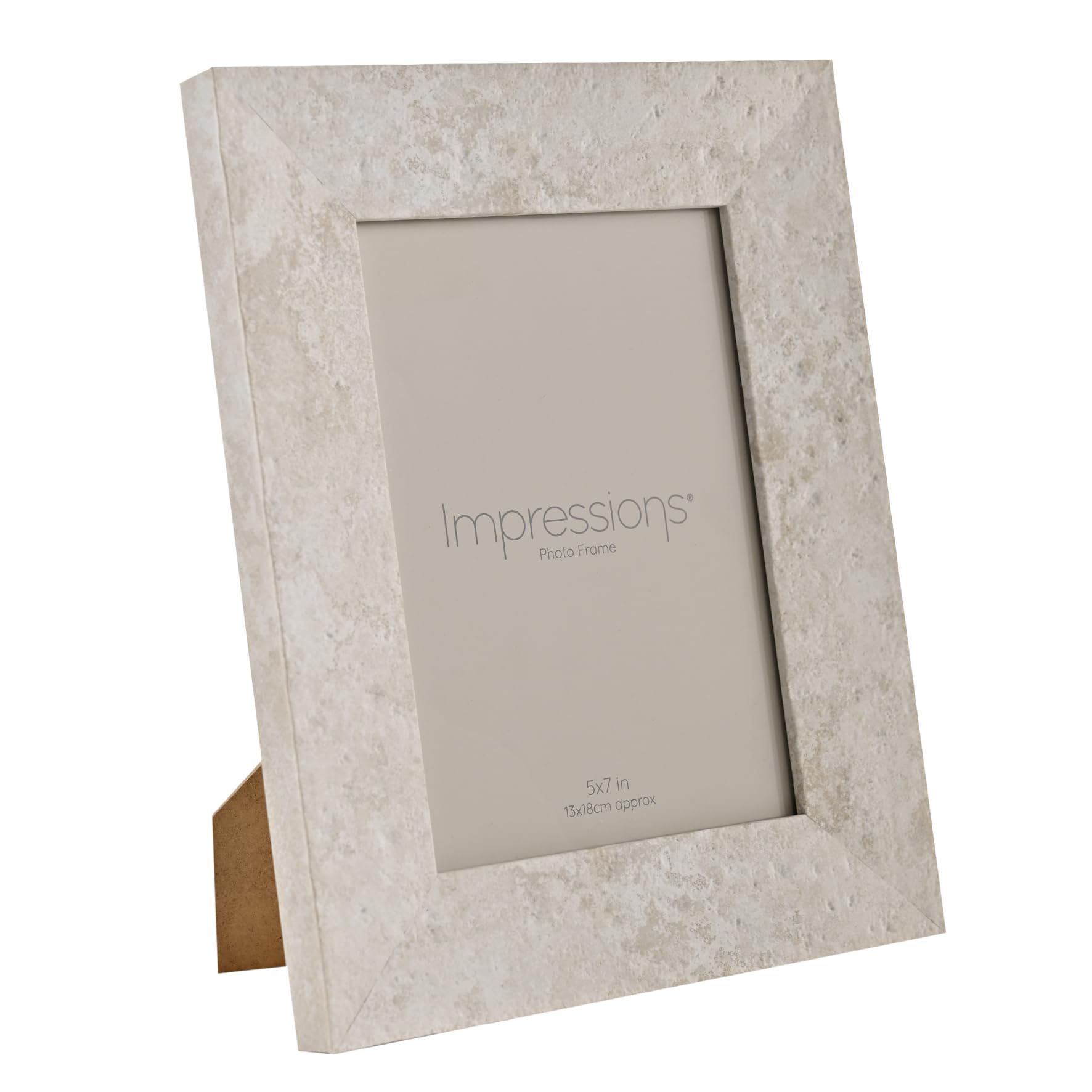 Impressions 5x7 White Marble-Effect Photo Frame by Juliana – Rectangular MDF Picture Frame for Tabletop or Wall – Elegant Modern Home Décor Display