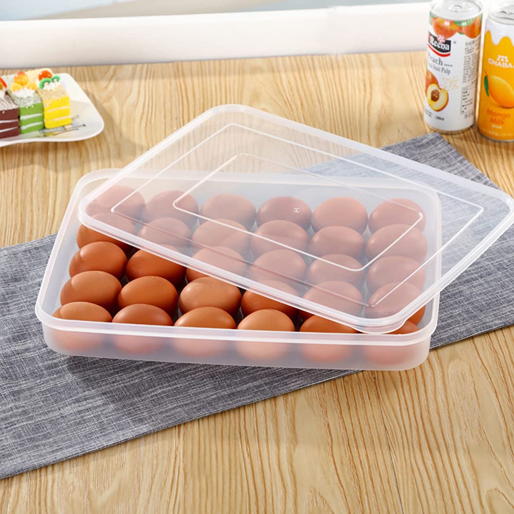 Contenitore per Uova Trasparente, Portauova Impilabile, 30 Uova, Plastica PP, Trasparente, Moderno, Per Frigoriferi, Stoviglie, Mobili da Cucina, Campeggio e Picnic