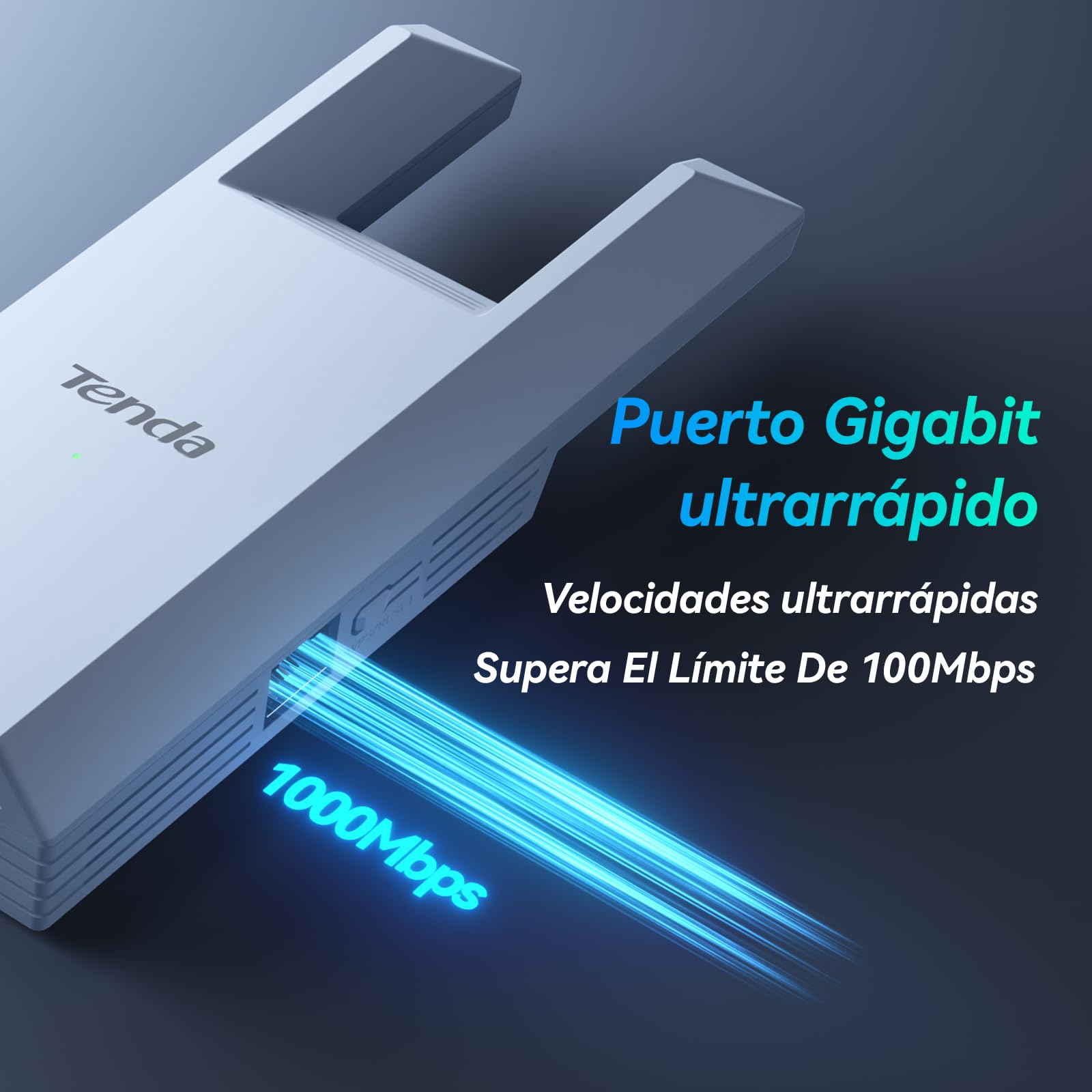 Tenda A18 Pro AC1200 Repetidor WiFi con Puerto Gigabit, Extensor de WiFi Doble Banda 2.4/5 GHz, Amplificador Señal WiFi hasta 150 m², Modo Ap, Instalación Fácil
