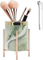 Vista 1 de Portalápices de cerámica para escritorio, bonito soporte para lápices, decoración de escritorio estética, para oficina, escuela, hogar, brochas