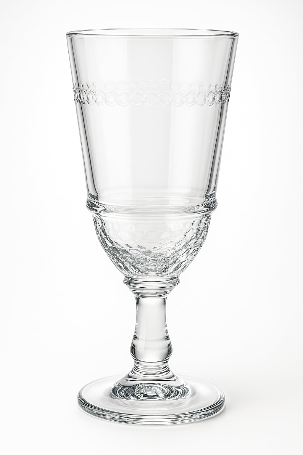 Absinthe Glass 350ml - Handmade French Cordon Style with Decorative Detailing - Transparent Goblet for Beverages - Elegant Vintage-Inspired Design