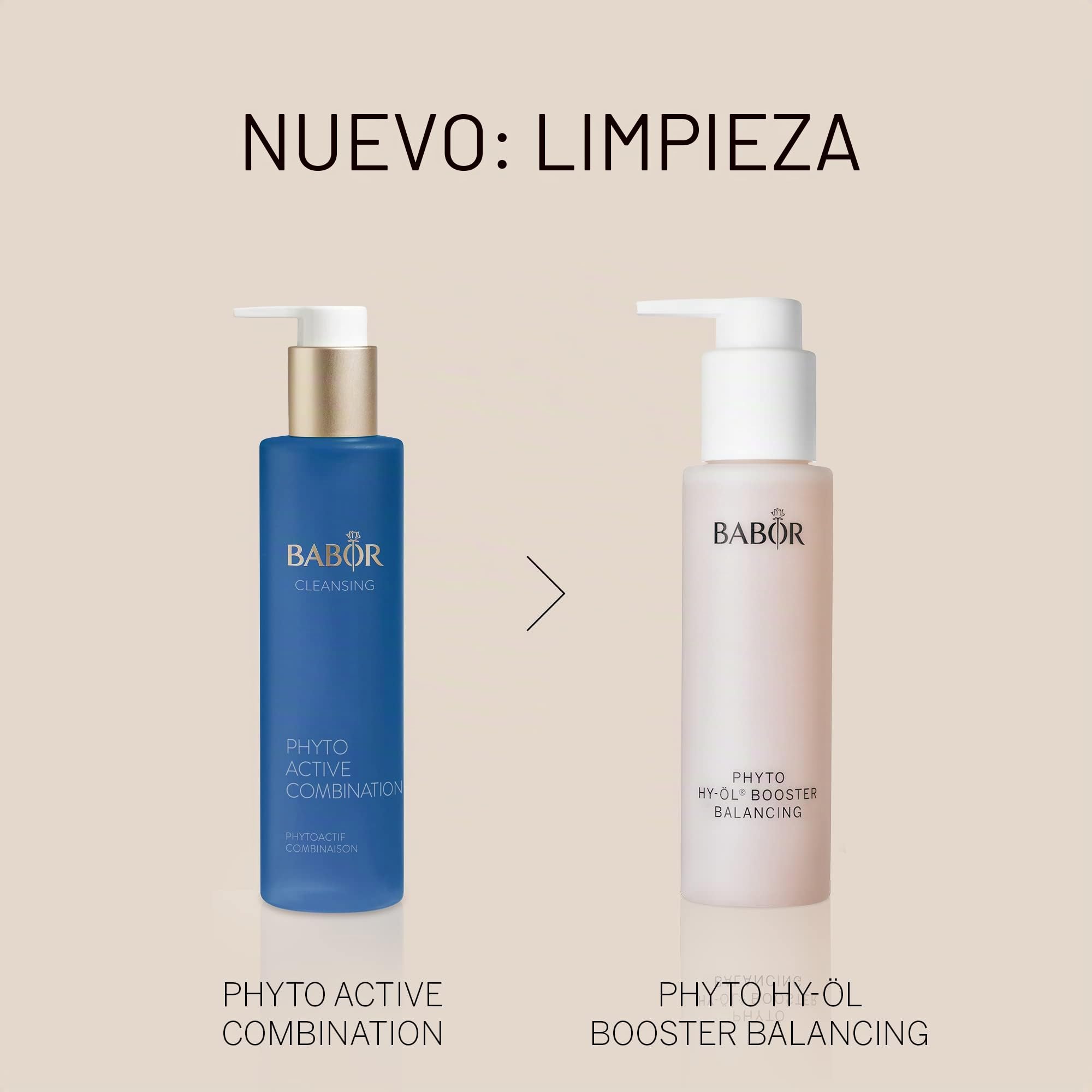 BABOR Set limpiador para pieles grasas, con HY-ÖL Cleanser y HY-ÖL Booster Balancing Herbal Extract, Para una limpieza en profundidad de los poros, 2 unidades