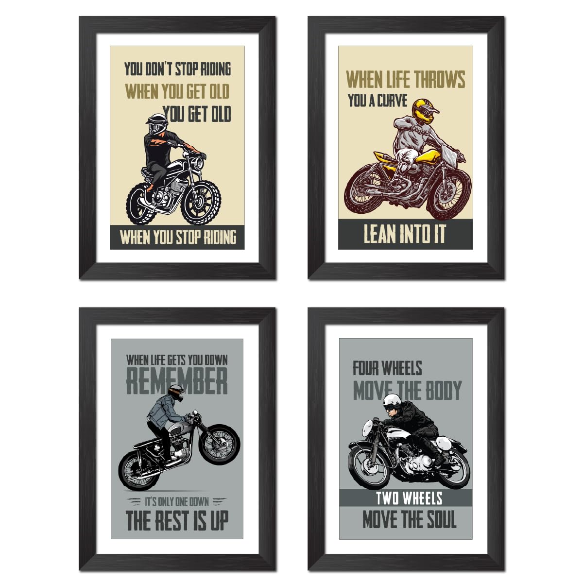 Motorcycle Posters Framed - Motivational Wall Art -15 Motorcycle Posters Framed - Motivational Wall Art -15