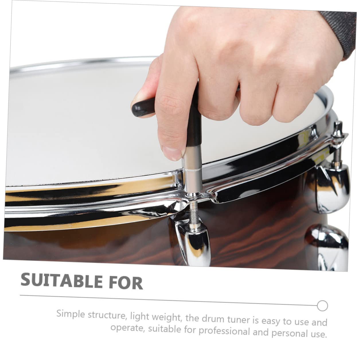 Abaodam Metal Drum Keys Set 3pcs Drum Tuning Tools T-shape Drum Wrench Universal Drum Hardware Pack