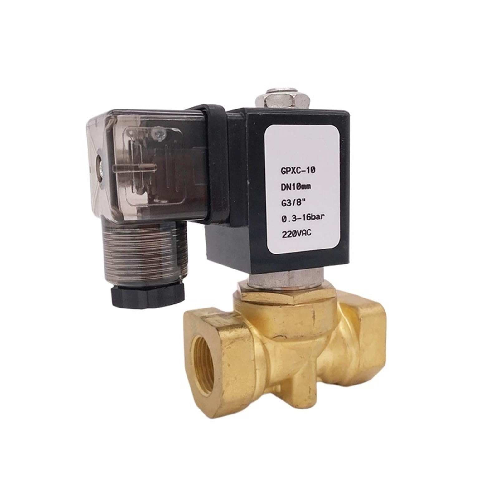 Tmddikhzpv 1/2 Normally Close Way Brass Solenoid Valve 6Bar /4" 3/8" " Orifice 0Mm 220Vac(",Dc2v 7Bar)