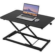 Raathionty Standing Desk Converter Adjustable Height,Keyboard Riser for Stand Up Desk Riser,Computer Keyboard Stand for Desktop,Ergonomic Sit Stand Computer Workstations Black Size 23.6 Inch