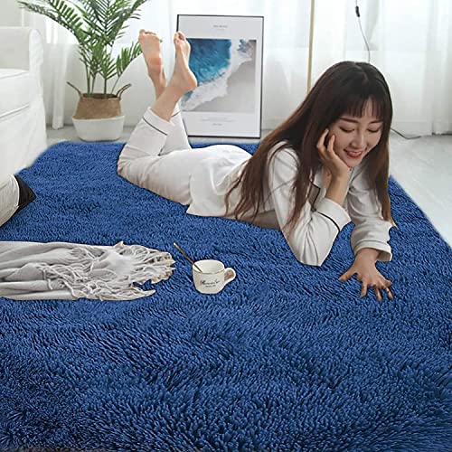 Image of Homes Fluffy Living Room Soft Touch Rectangular Carpet Comfy Bedroom Anti Skid Drawing Kids Room 10x10 Square