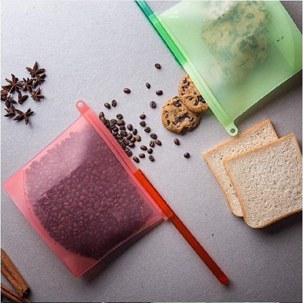 McMus Reusable 1000ML Silicone Food Storage Bag Container for Fridge ziplock Bags for Fridge Vegetables Zip Bags (2)-picture-22