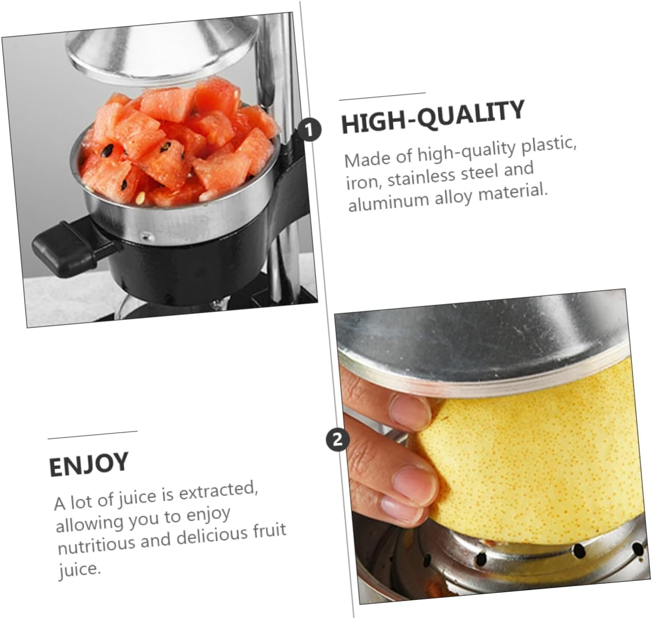 PRETYZOOM Stainless Press Fruit Juicer Manual Citrus Juicer Juice Squeezer Fruit Squeezer
