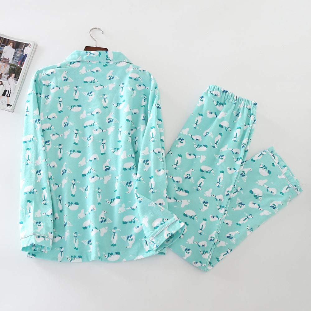 Conjunto De Pijamas De Mujer,Conjunto De Pijamas Suaves Conjuntos De Salón De Osos Polares Tejidos Con Botones Con Bolsillos En La Parte Superior Y Pantalones Pjs Set Ropa De Dormir De Manga Larga R