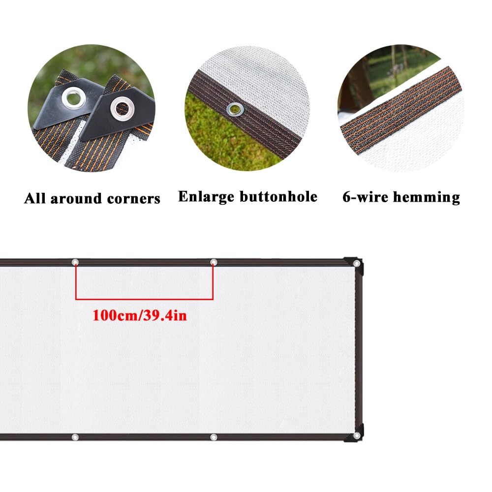 Privacy Shade Cloth 90% Shading Cover White Sun Shade Net 13X39.4FT 16.4X52.5FT 26X36FT 49.2X49.2FT for Plants Cover, Greenhouse, Patio, Chicken Coop, Tomatoes (Size : 26x49.2ft)